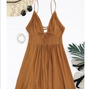 Plunging Back Mini Sundress